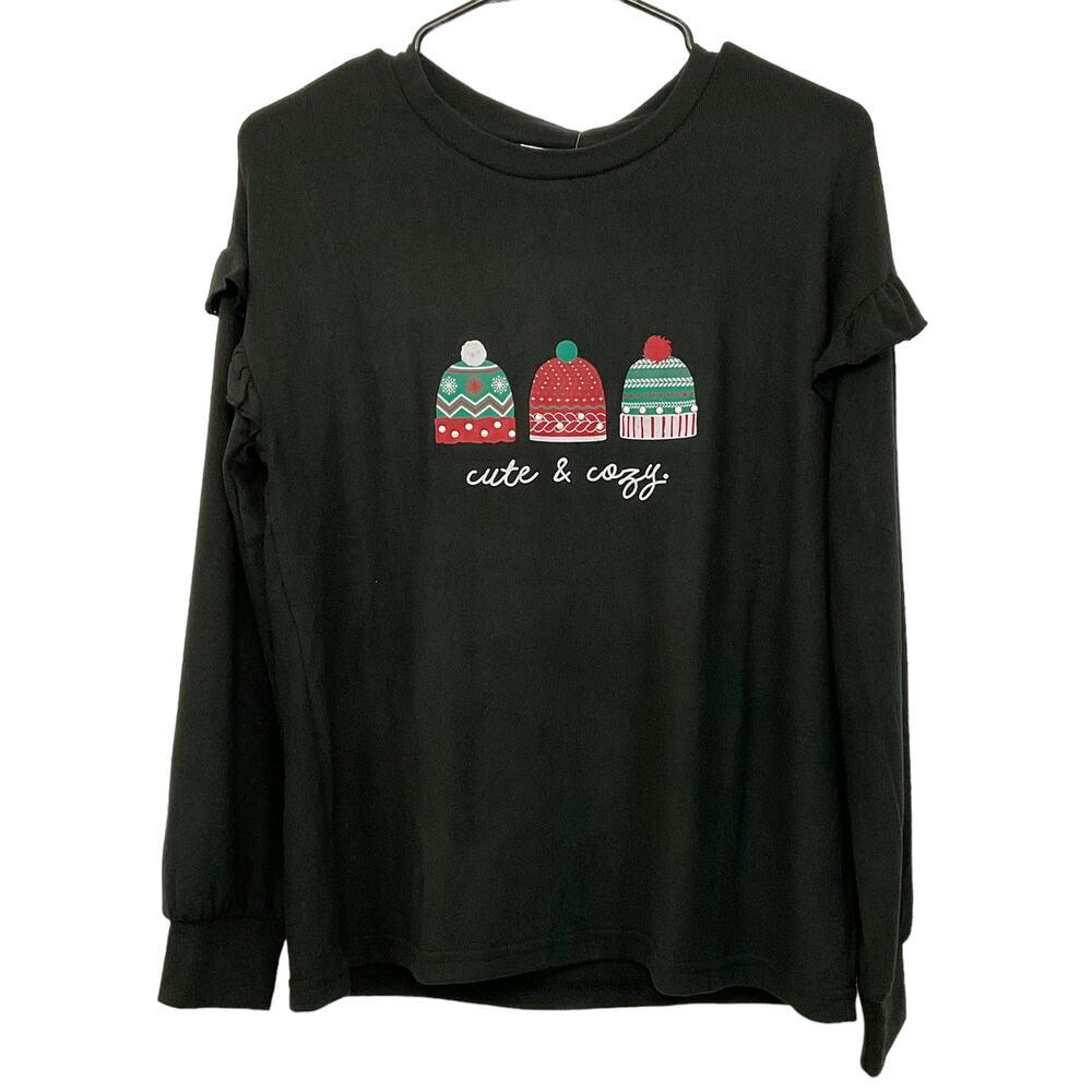 Combo Blu Women’s Black Christmas Holiday Sweatshirt Size S